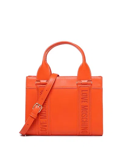 Love Moschino Billboard Handbag In Orange