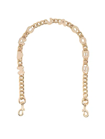 Marc Jacobs The Heart Charm Chain Shoulder Strap In Gold