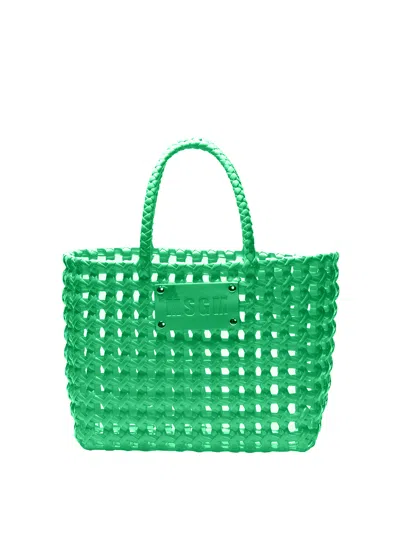 Msgm Net Bag Pm In Green