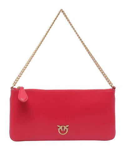 Pinko Classic Flat Love Simply Bag In Red