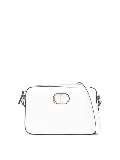 Twinset White Faux Pebbled Adjustable Strap