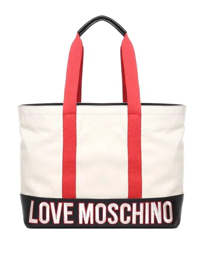 Love Moschino Cotton Free Time Shopping Bag In Black
