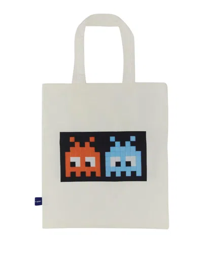 Comme Des Garçons Pixel Shopping Bag In White