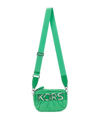 Michael Michael Kors Camera Bag With Logo In Green
