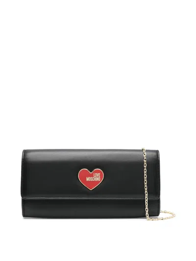Love Moschino Bag With Heart In Black