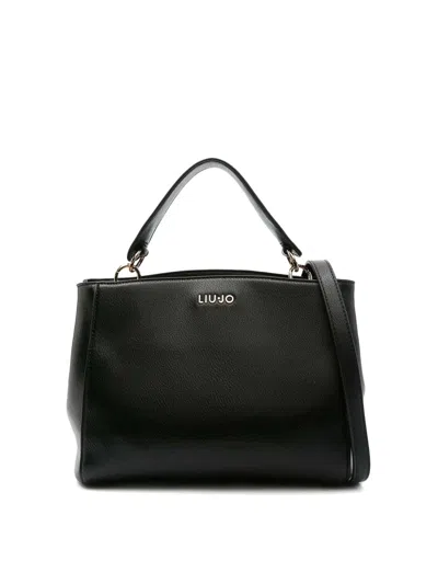 Liu •jo Logo Detail Bag In Black