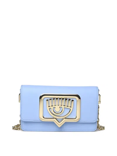 Chiara Ferragni Eyelike-plaque Cross Body Bag In Light Blue