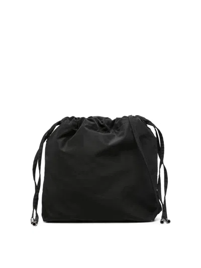 Aspesi Drawstring Crossbody Bag In Black