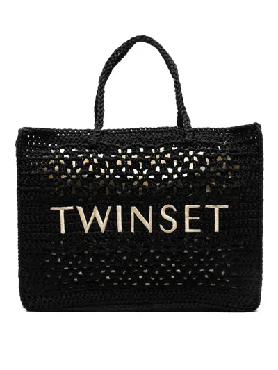 Twinset Shopping Bag In Black