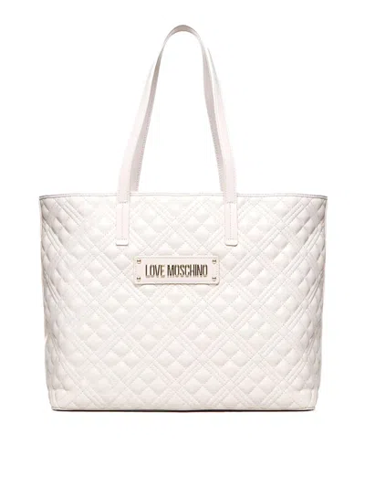 Love Moschino Shoulder Bag With Logo In White