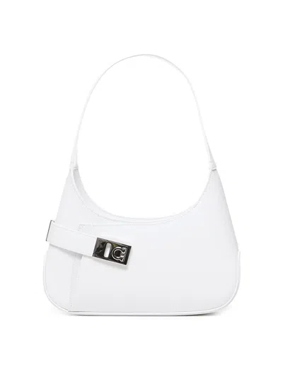 Ferragamo Shoulder Hobo Bag In White