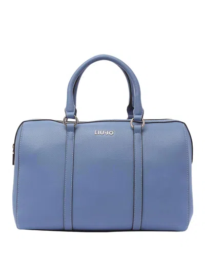 Liu •jo Medium Logo Bowling Bag In Blue