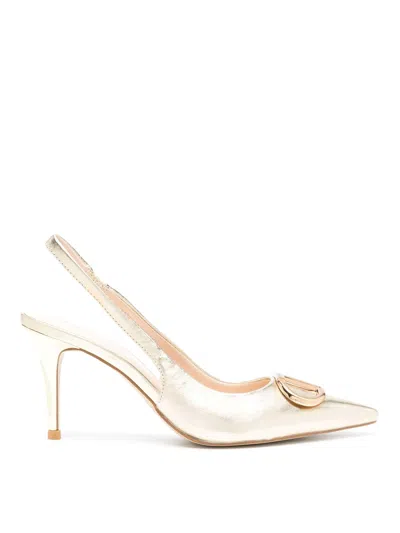 Twinset Oval T Metallic-pumps 80mm In Gold