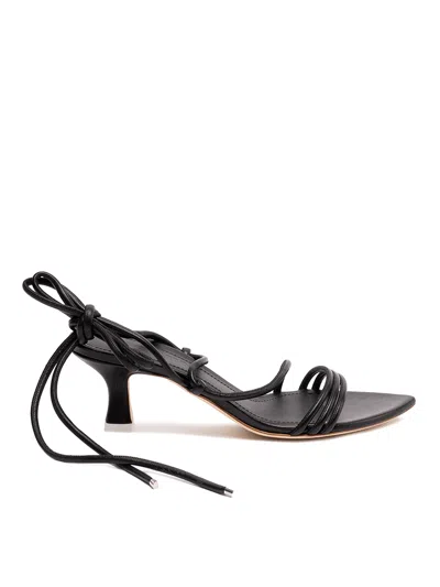 3juin Syria Leather Sandals In Black