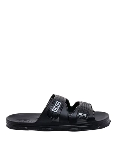 Gcds Rubber Sandals In Black