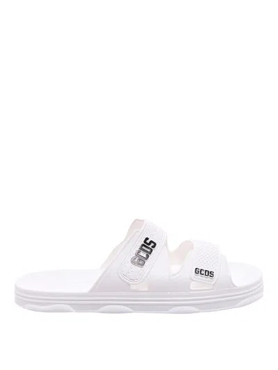 Gcds Rubber Sandals In White