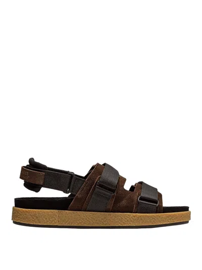 Clarks Leather Sandals In Green