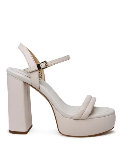 Michael Kors Lavced Sandals In Cream