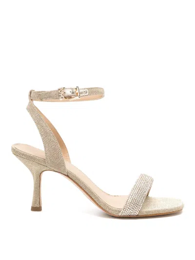 Michael Kors Sandal With Glitter In Silver