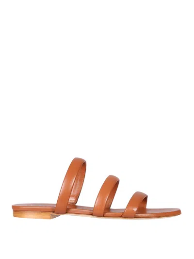 Aeyde Chrissy Sandals In Light Brown