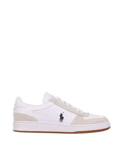 Polo Ralph Lauren Court Trainers In White