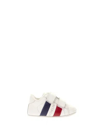 Moncler Kids' Leather White Low Top Sneakers