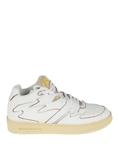 Metalgienchi Neon Leather Trainers In White