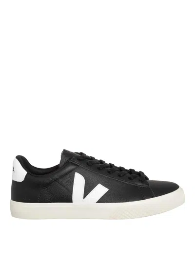 Veja Campo Trainer In Black White Leather For Women