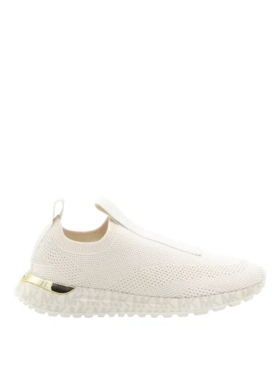 Michael Michael Kors Cream Mesh Bodie Slip On Sneakers In White