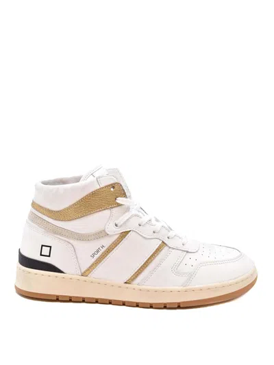 Date Leather Sneakers In White