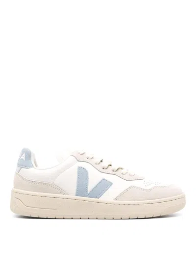 Veja Lace Up Trainers Side Logo In White