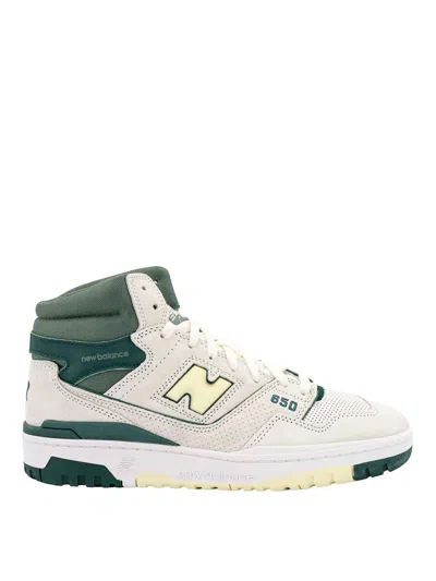 New Balance Multicolor Leather And Suede 650 Sneakers In Green