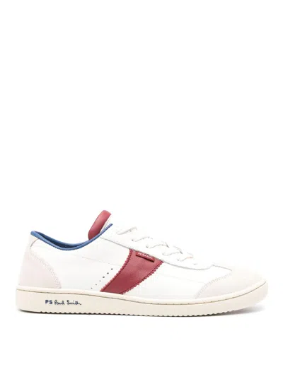 Paul Smith Muller Panelled Leather Sneakers In White