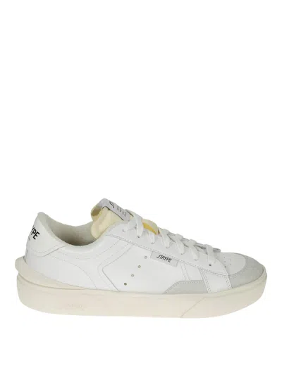 Strype Leather Sneakers In White