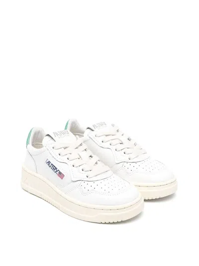 Autry Kids' Logo-patch Low-top Sneakers In White