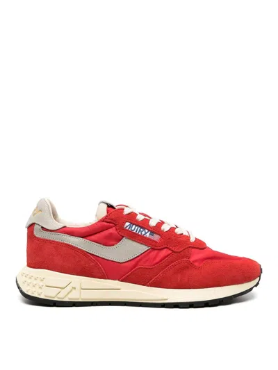 Autry Pannelled Trainers In Red