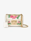 GUCCI GUCCI WHITE EMBROIDERED PADLOCK SMALL SHOULDER BAG,432182DT9RG12314098