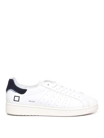 Date Calfskin Sneakers In White