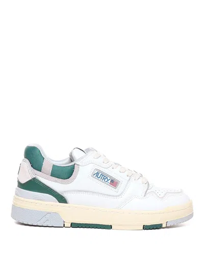 Autry Clc Leather Trainers In Green