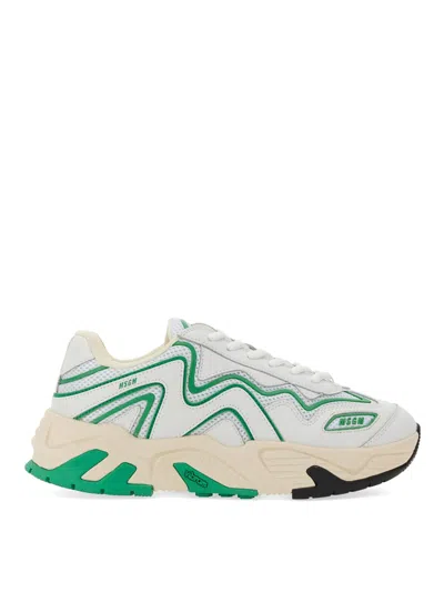 Msgm Panelled Low-top Trainers In White