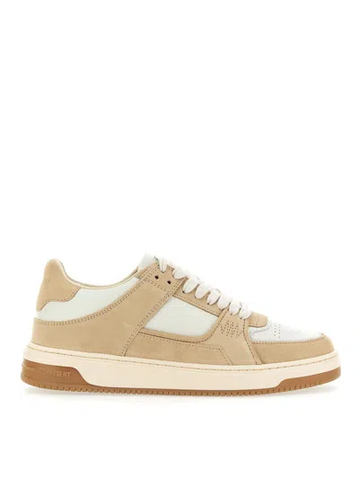 Represent Apex Sneakers In White Leather In Beige