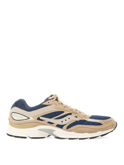 Saucony Beige & Navy Progrid Omni 9 Trainers In Multicolour