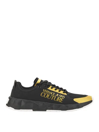 Versace Jeans Sneakers With Logo In Black