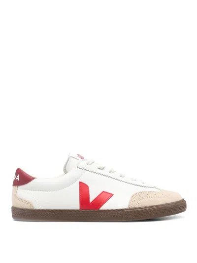 Veja Leather Volley Sneaker In White