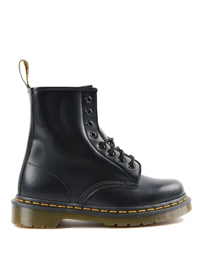 Dr. Martens' Dr.martens 1460 Smooth Leather Combat Boots In Black