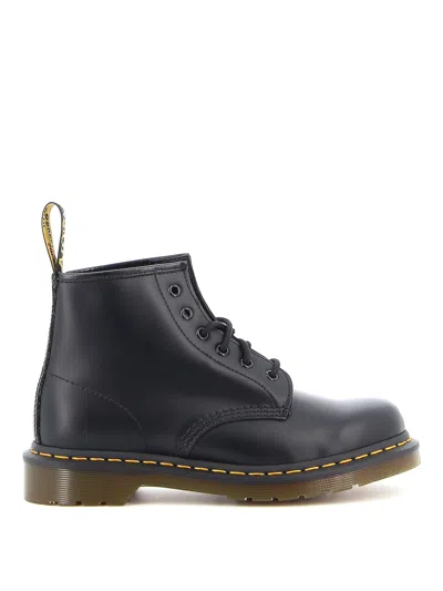 Dr. Martens' Dr.martens 101 Smooth Lace-up Combat Boots In Black