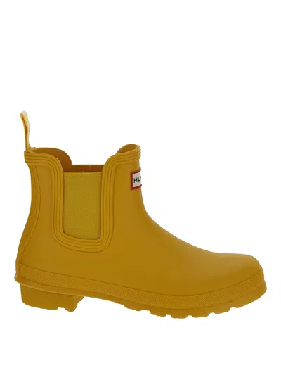Hunter Chelsea Boots In Yellow