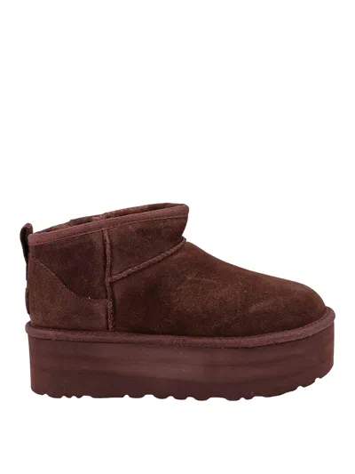 Ugg Suede Ankle Boots In Brown