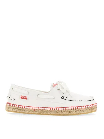 Kenzo Marine Canvas Loafer In White