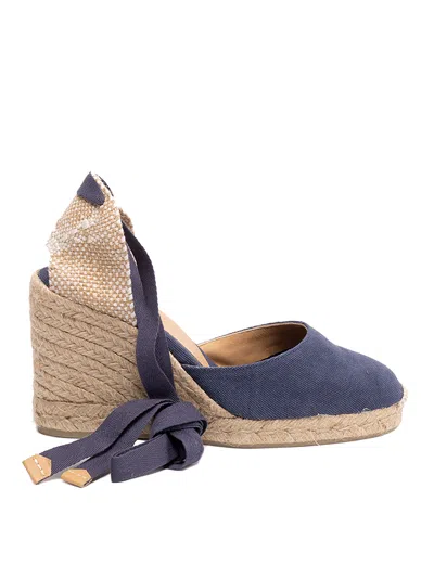 Castaã±er Carina Espadrilles With Wedge And Band In Blue